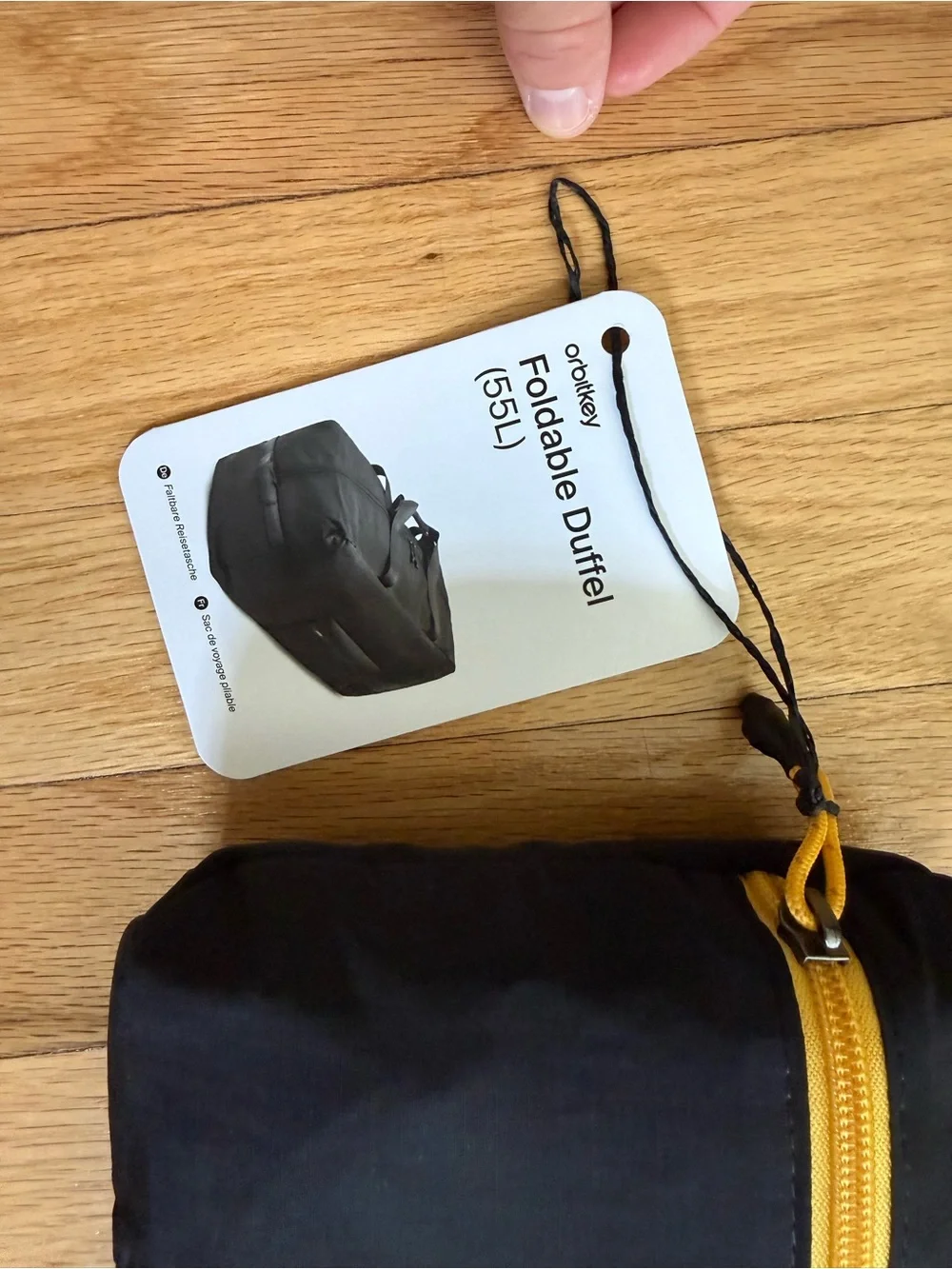 Orbitkey Foldable Duffel (55L) - Black, NWT (New with tags)